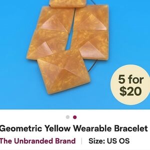 Geometric Yellow Wearable Bracelet